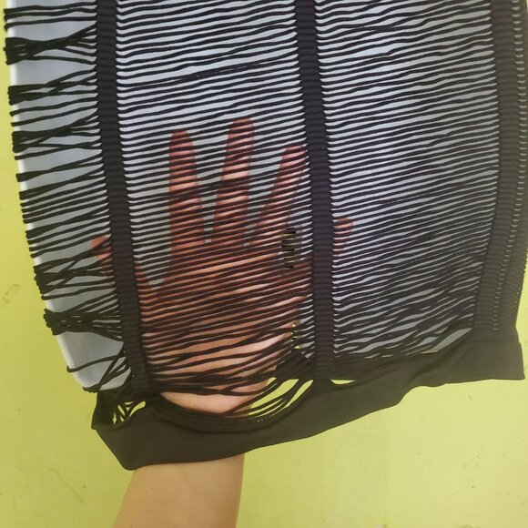 Womens Mini dress see through no label but fits like XS to Small black color - Picture 8 of 8